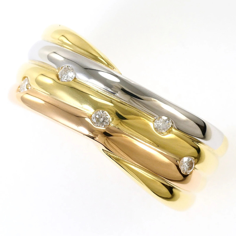 PT900 Platinum 18K Yellow Gold Ring with 0.10ct Diamond, Certificate of Authe...